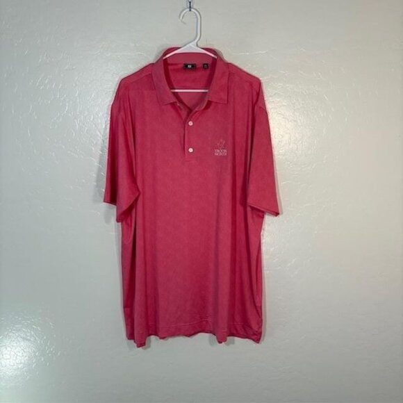 FootJoy Polo Shirt Mens 2XL Pink Heather Performance Stretch Golf Troon North - Picture 1 of 8